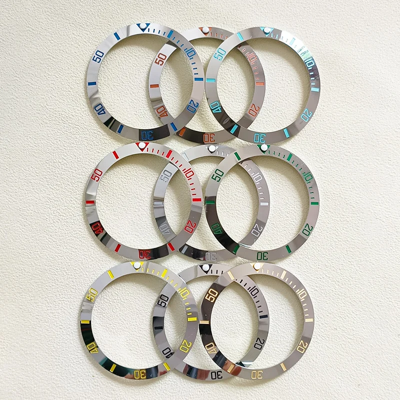 38mm Electroplate Ceramic Watch Bezel Insert Fits 40mm Mens Watch Ring Replace Accessories Inner Diaameter 30.5mm With Stickers