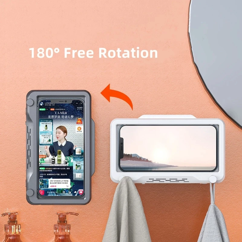 

Настенный Чехол для телефона, водонепроницаемый самоклеящийся держатель для душа, кухонные аксессуары для ванной комнаты