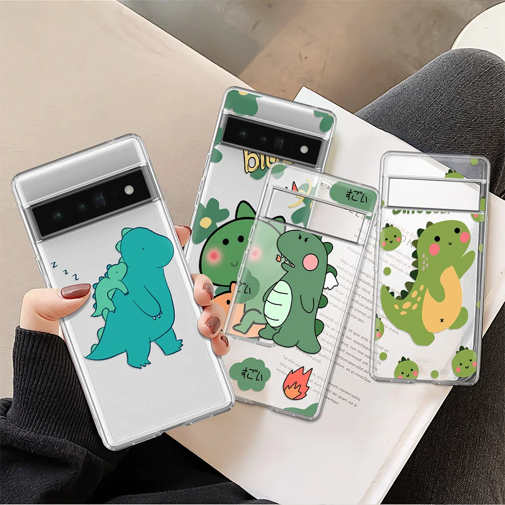 

Чехол для телефона с мультяшным динозавром для Google Pixel 6a 6 Pro 5 5a 4 4a 5G 4XL 3a 3XL 3 2 2XL