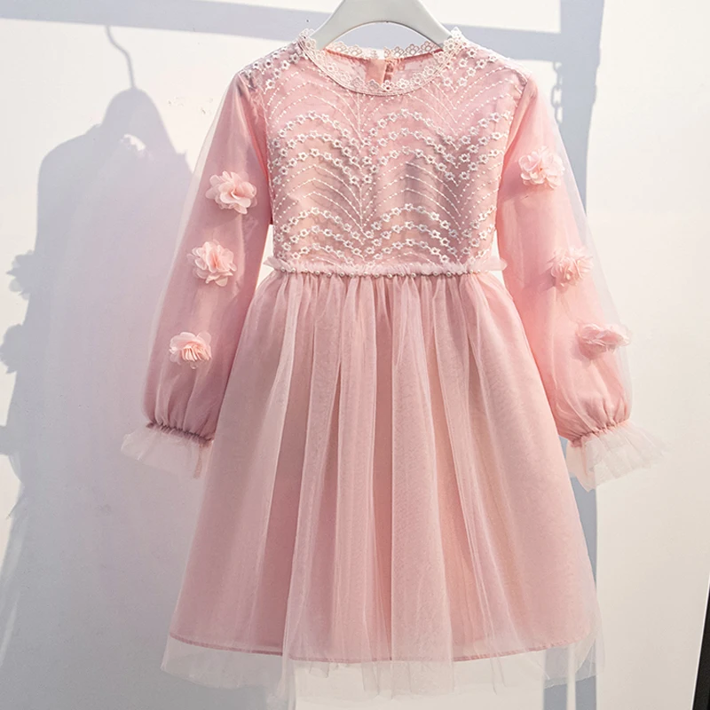 

Girls Elegant Dress Spring Flower Party Dresses for Kids Princess Costume Teenagers Children Clothes Vestidos 6 7 9 11 12 Years