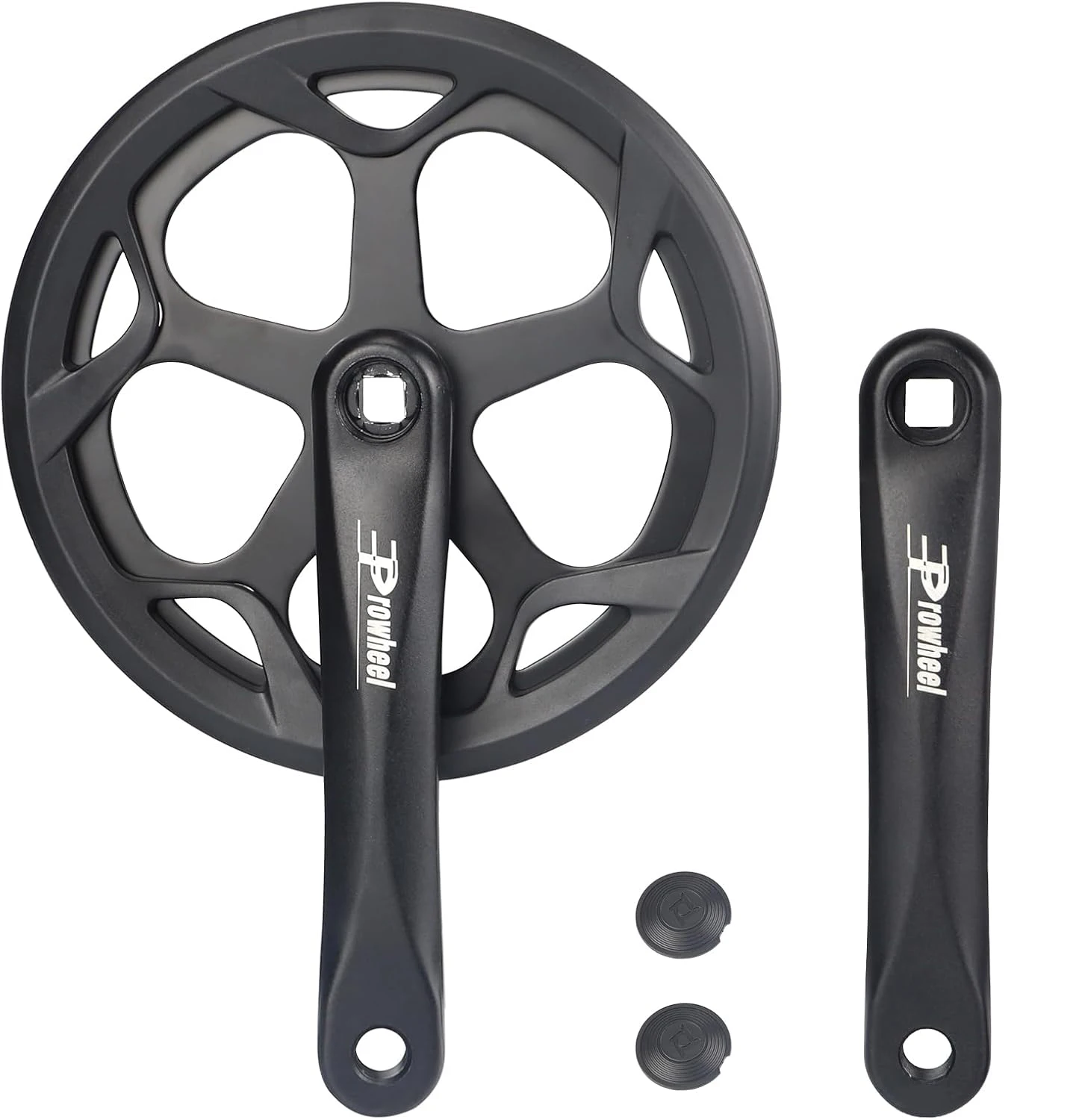 Фото Кривошипная система ZUKKA Prowheel для велосипеда, универсальный квадратный кривошипный комплект 48T/52T - 170 мм, двойная крышка цепи, 170 мм кривошипная рукоятка из алюминиевого сплава №1