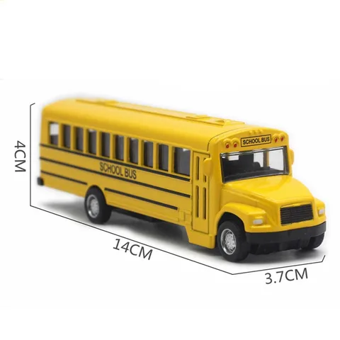 Детский игрушечный автомобиль 1/64, литый под давлением школьный автобус, Инерционная модель, автомобиль, игрушки для мальчиков, обучающие игрушки для детей, подарок