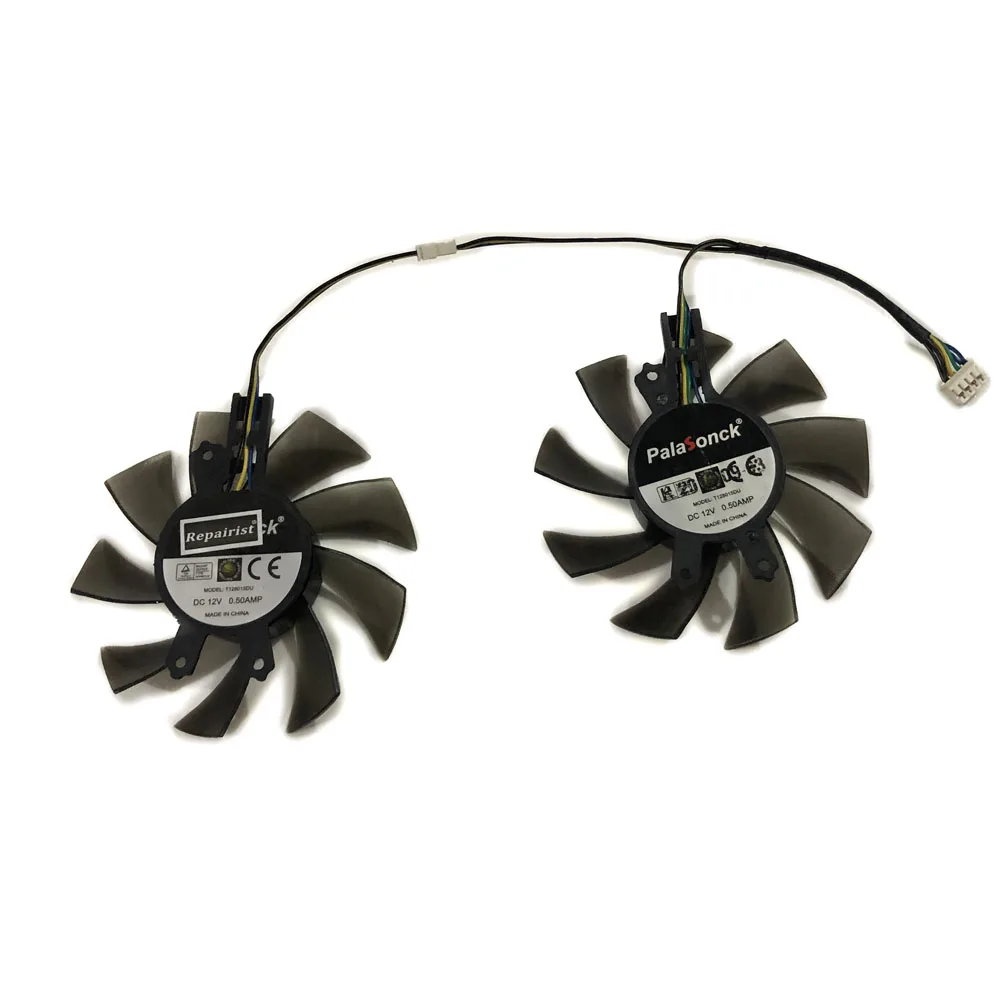 2 шт./компл. T128015DU вентилятор видеокарты для GALAX GTX 1060 OC 6 ГБ KFA2 GTX1650 EX 1660 Ti белый