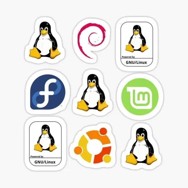 Наклейки Linux 9, наклейки для гостиной, бутылки с водой, детские украшения, декор, фон для комнаты, мультяшный ноутбук, багаж, стена (art.: 3920d33b76fd7) - 3920d33b76fd7