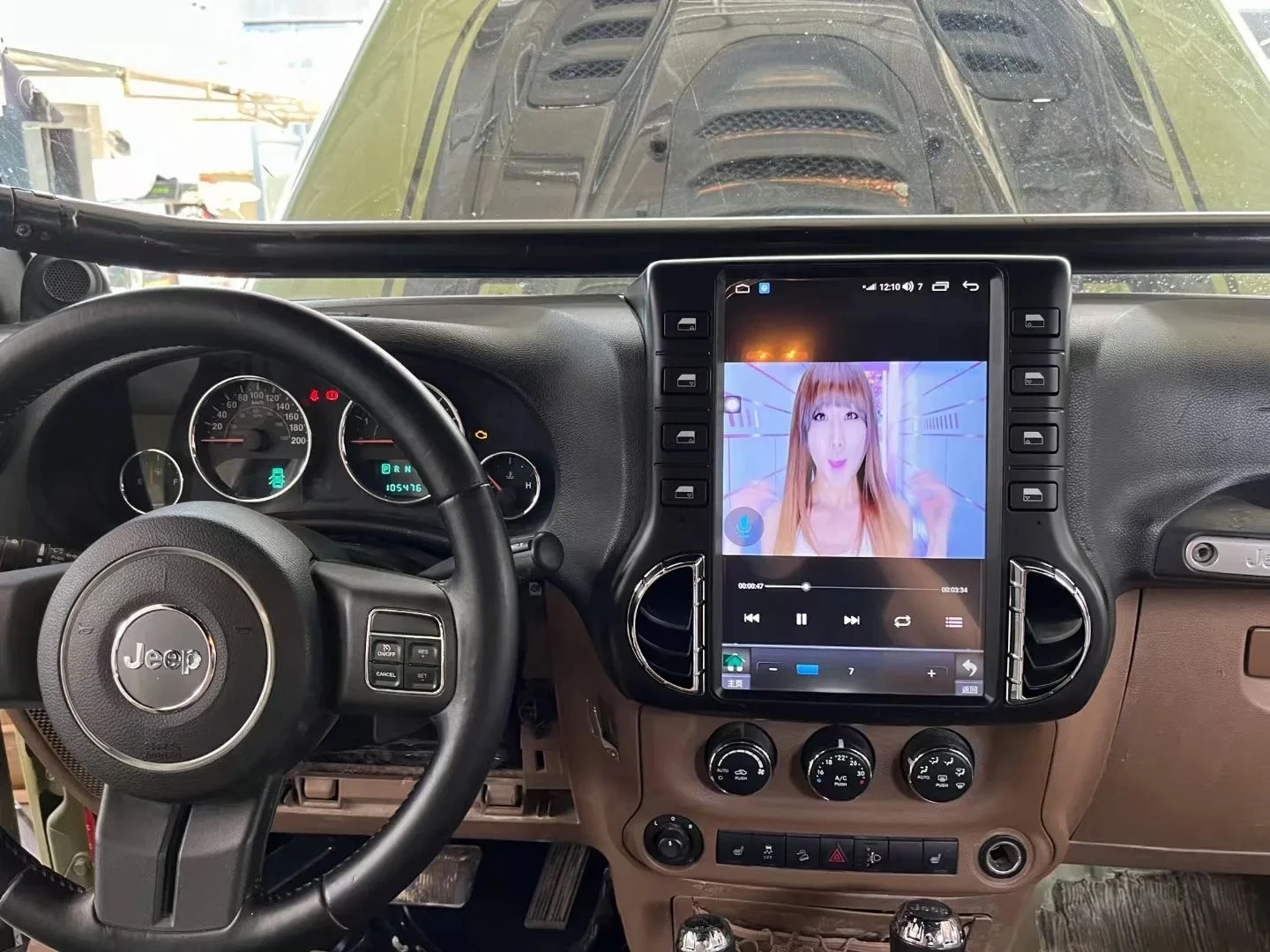 Автомобильный радиоприемник в стиле Tesla Android 13 для Jeep Wrangler 3 JK 2011-2017 мультимедийный
