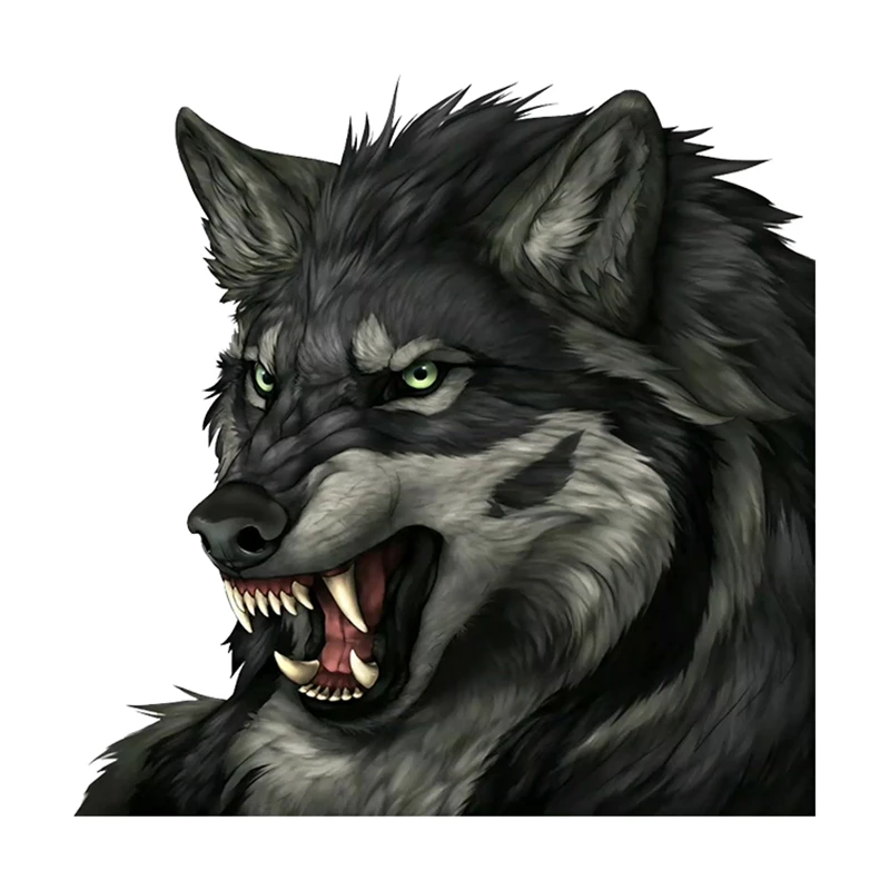 

Car Stickers Grey Angry Wolf Waterproof Vinyl Decal Car Accessories Pegatinas Para Coche DIY Car Styling 35cm*35cm