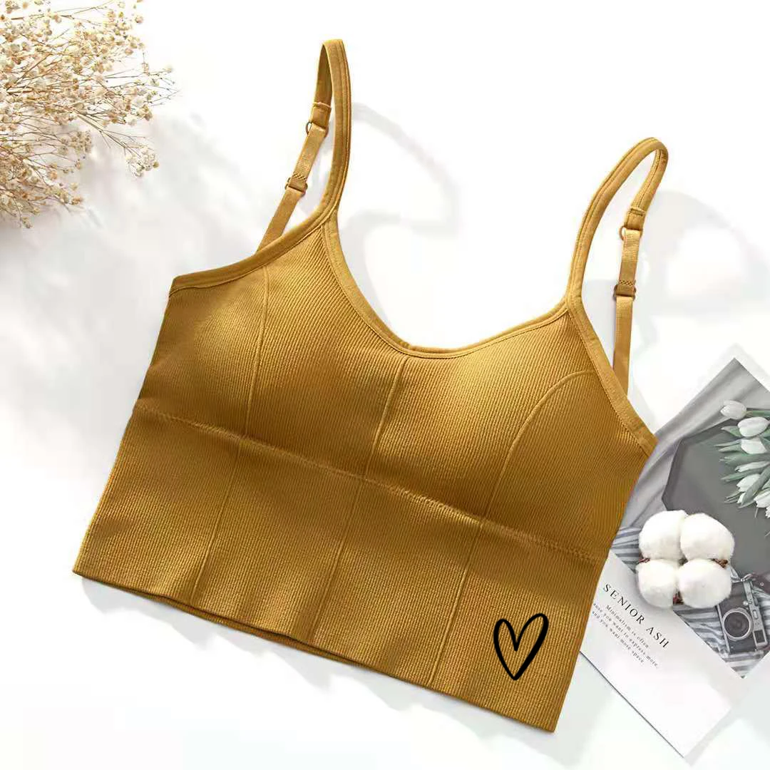 U-образный бюстгальтер на спине топ-труба женский укороченный топ в стиле