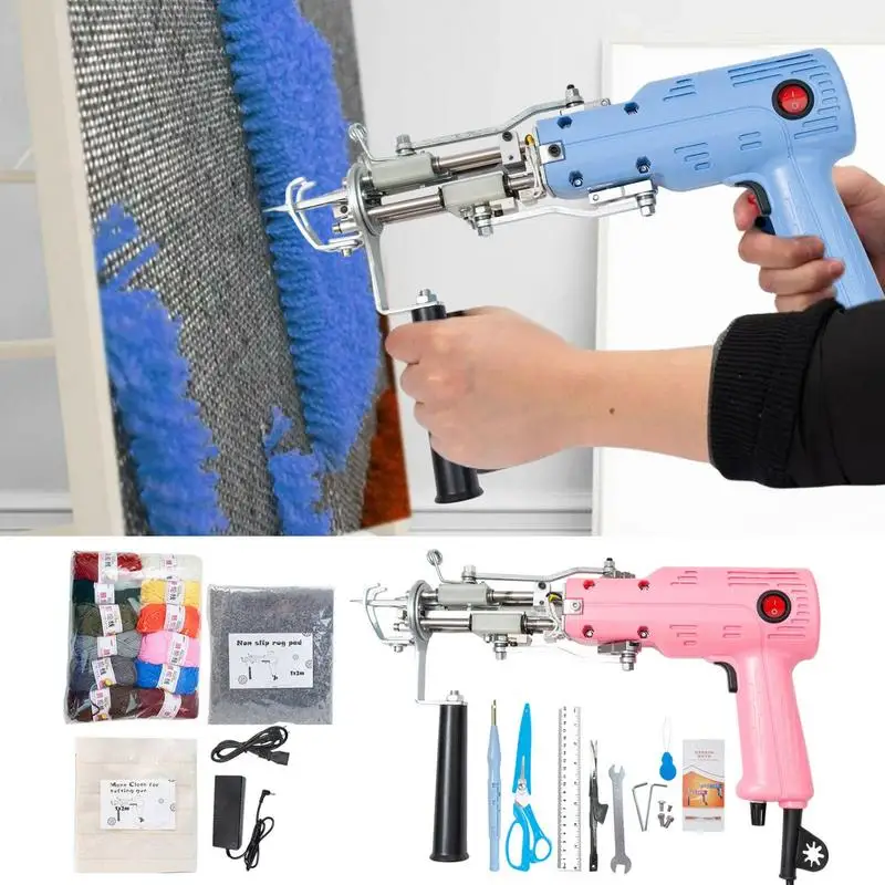 

US/EU Plug Electric Carpet Tufting Pile Cut Pile 2 In 1 Carpet Weaving Flocking Machines Free Shipping DIY HandTools
