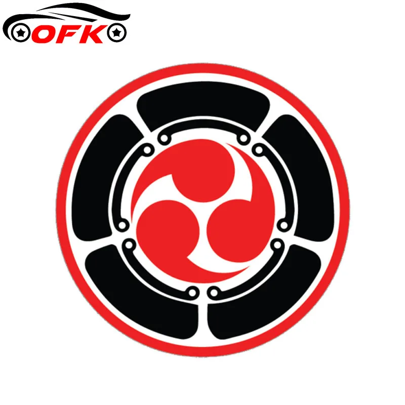 

Funny Mitsu Tomoe Japanese Triad Car Sticker Decal Reflective Helmet Accessories 11CM*11CM