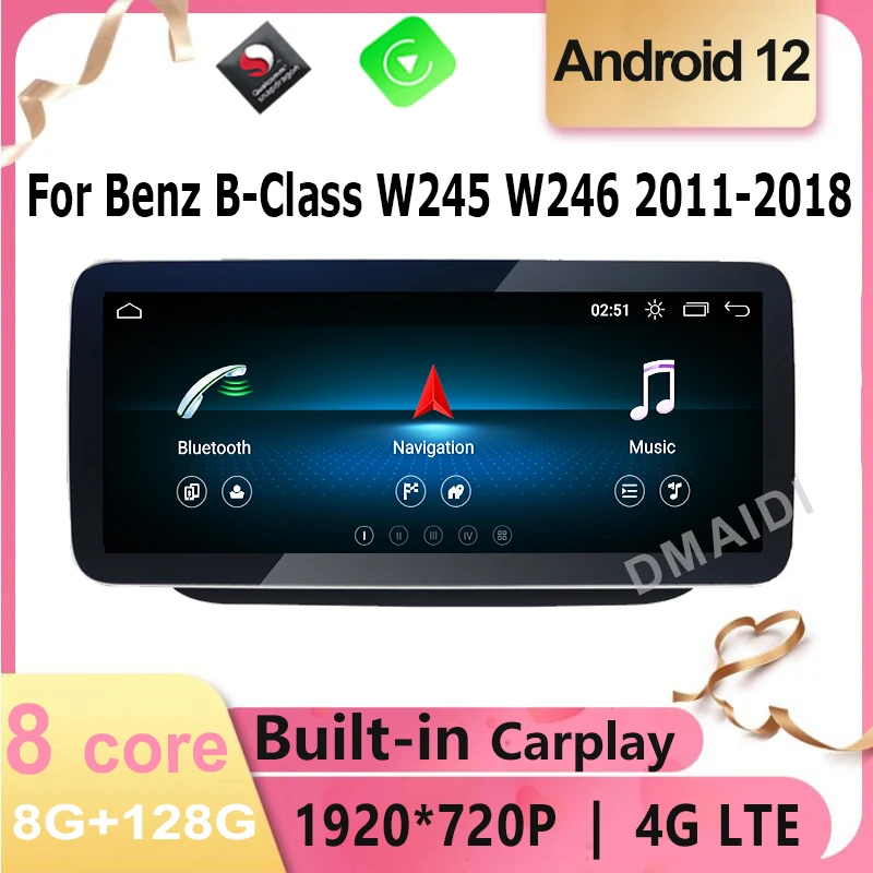 

Android 12 8Core 8G+128G Car Radio For Benz B-Class W246 B200 B180 B220 B260 2011-2018 Multimedia Player GPS Navigation Carplay
