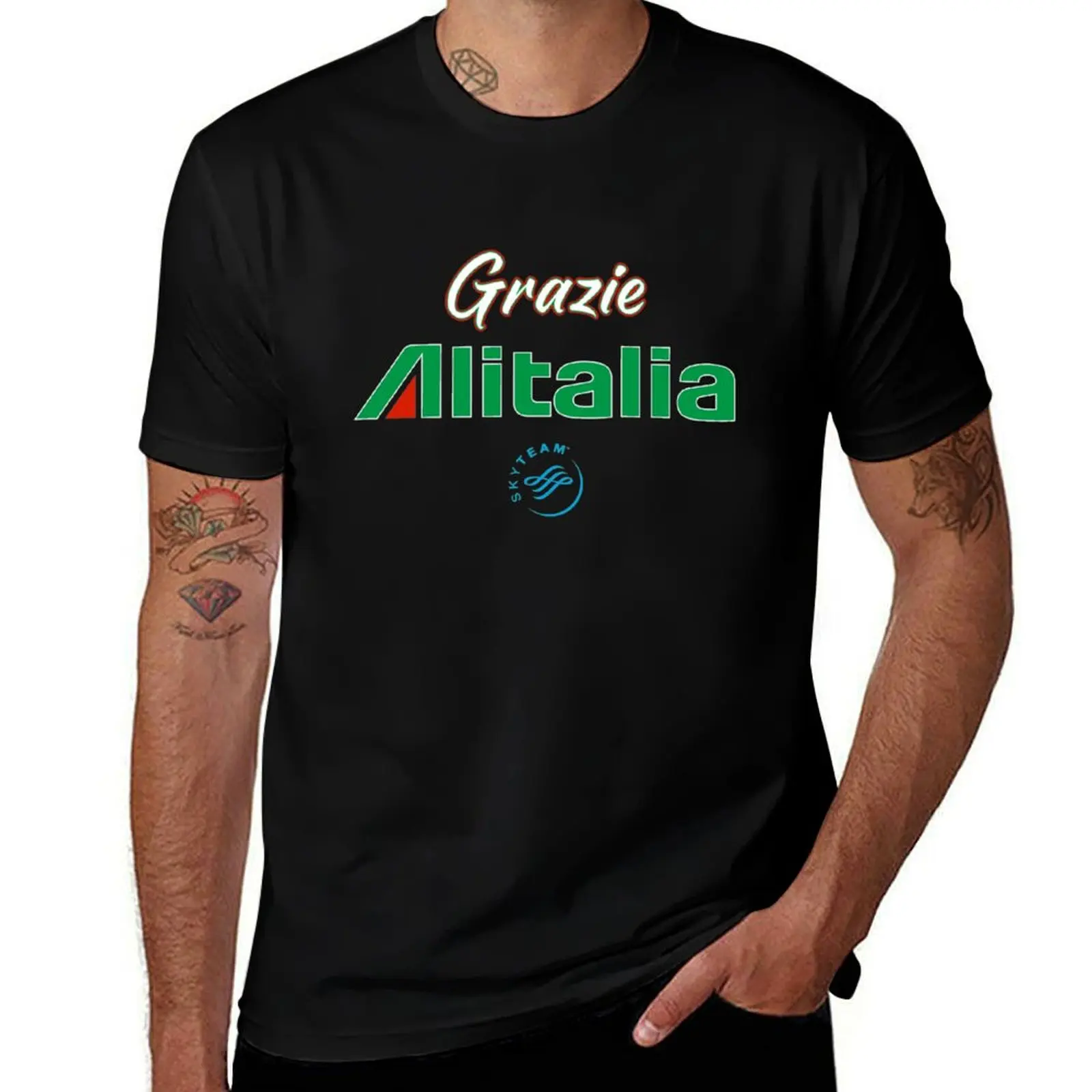 Летние рубашки Alitalia с рисунком самолета аэропорта летние топы Мужская