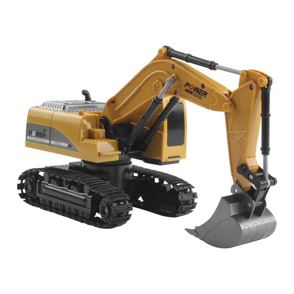 

1:24 RC Excavator Remote Control Car Kids Toy 4WD 6CH Lighting Sound Effect Engineering Vehicle Toys for Boys Children Gifts