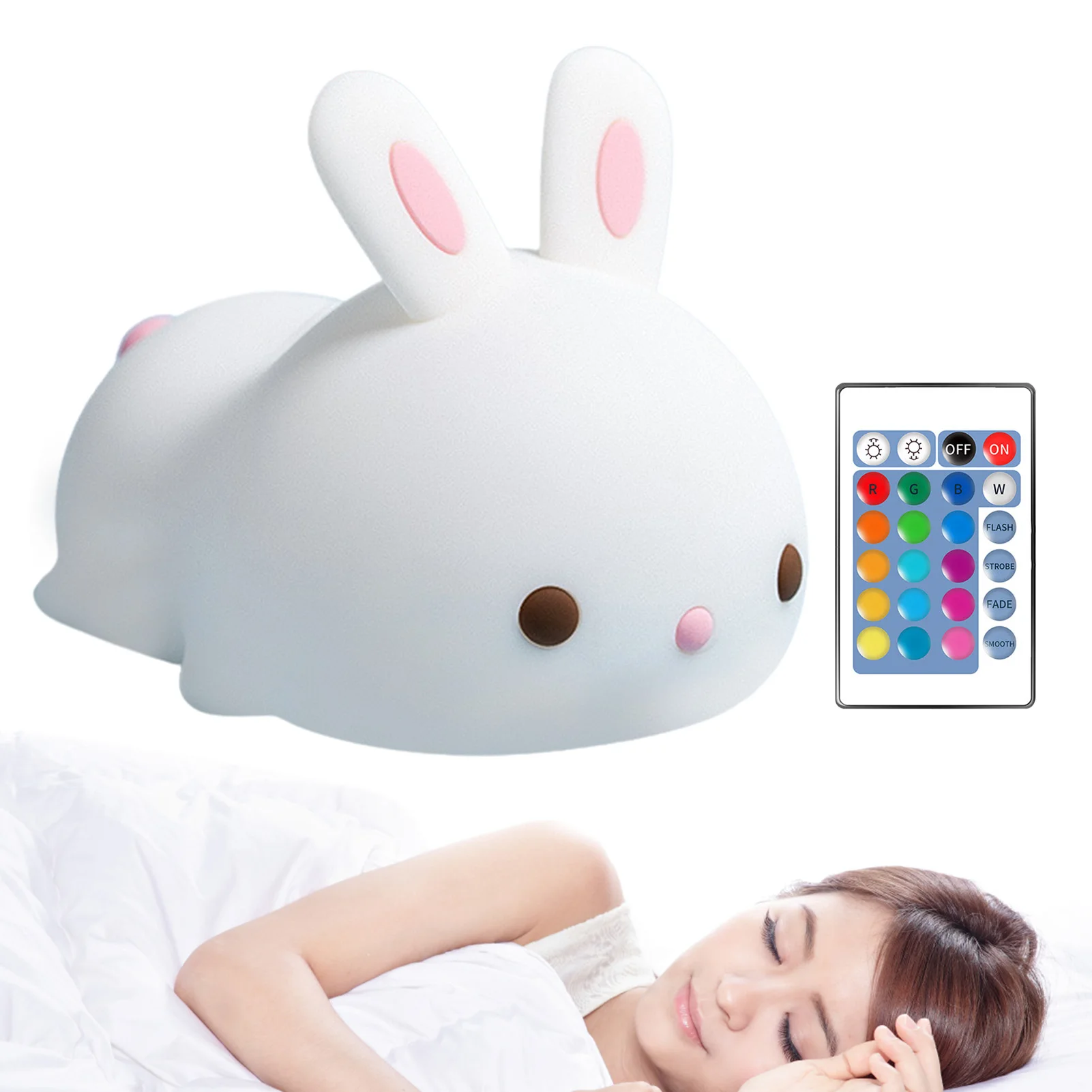 

Cute Night Light Rechargeable LED Night Lamp Color Changing Animal Night Lamp For Kids Bedroom Kids Breastfeeding