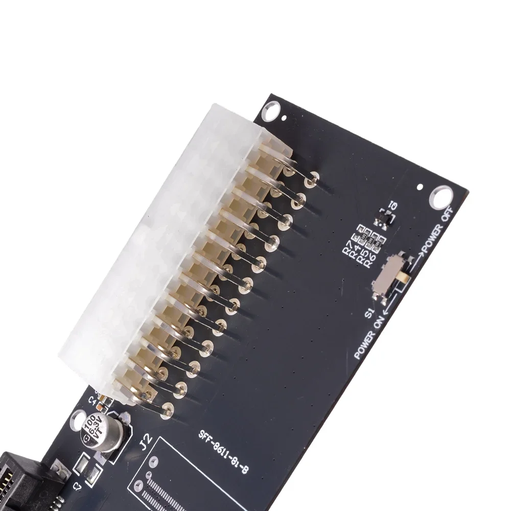 Адаптер Oculink 8X SFF-8611 SFF-8612 8i для PCI E 4.0 X16, внешняя видеокарта Gen 4, адаптер OCuLink EGPU, питание ATX 24 Pin (art.: 3920db2ce0d9b) - 3920db2ce0d9b