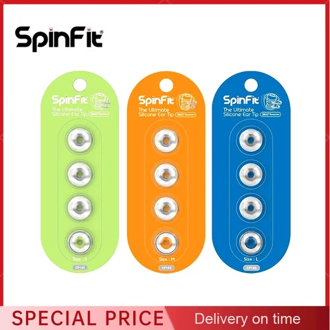 SpinFit CP145 CP-145 Silicone Eartip Patented 360 Degree Free Rotation 4.5mm Nozzle Dia for DUNU Earphones KZ TRN