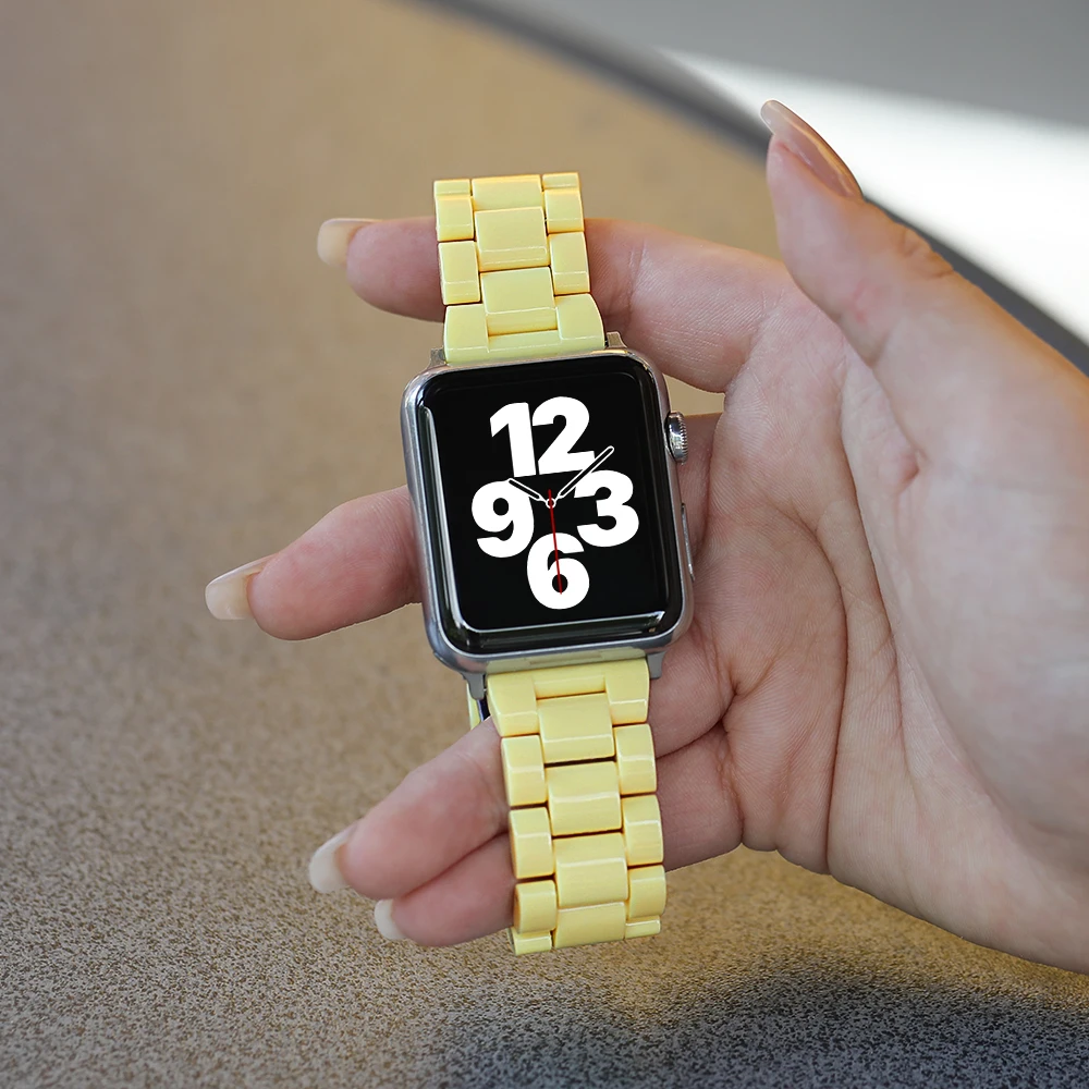

Band for Apple Watch Strap 40mm 44mm 41mm 45 mm 38 mm 42m Stainless Steel Buckle correa bracelet iwatch series 7 6 5 4 3 se band