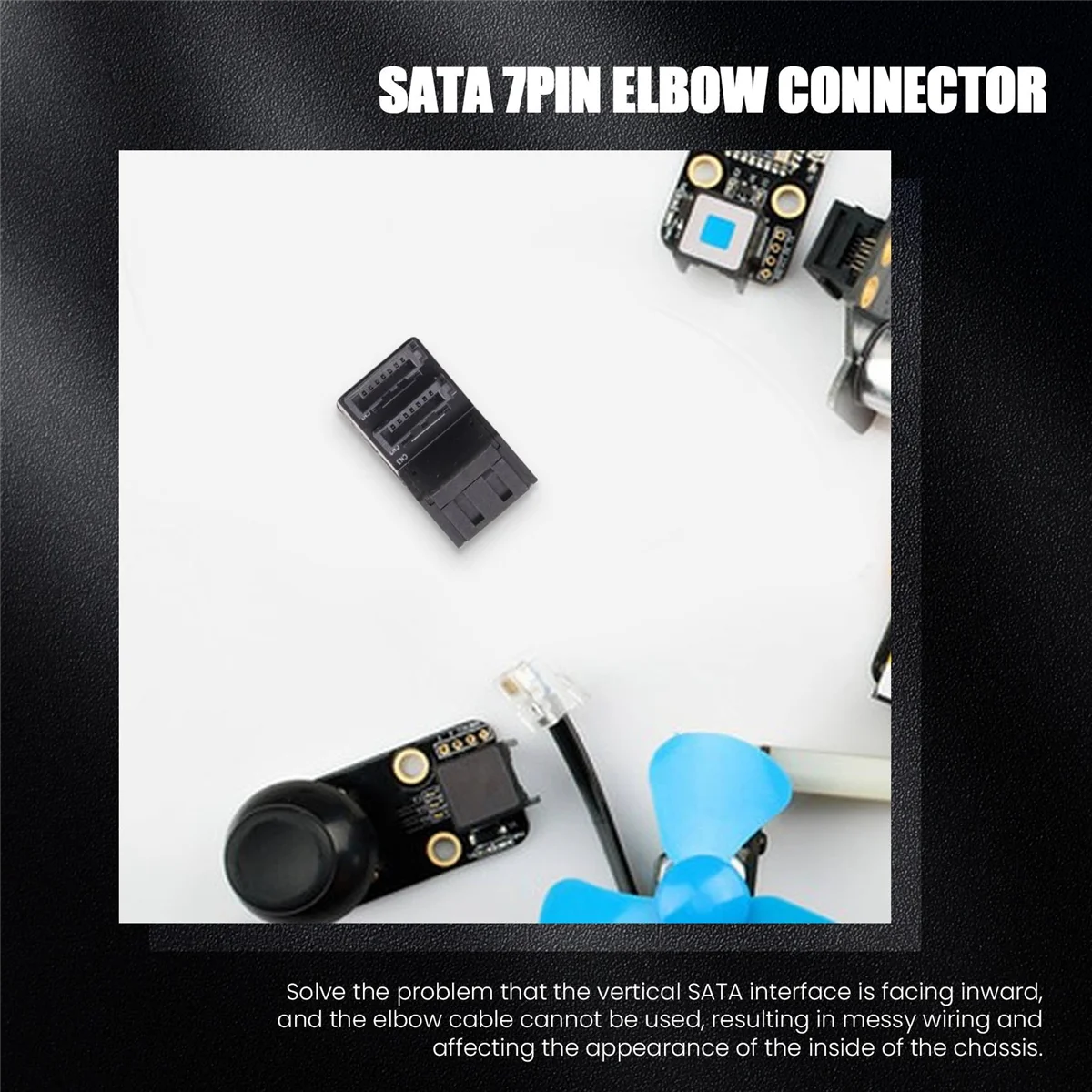 1 шт. двойной SATA 7Pin разъем на штекер 90-градусный угловой адаптер материнская плата