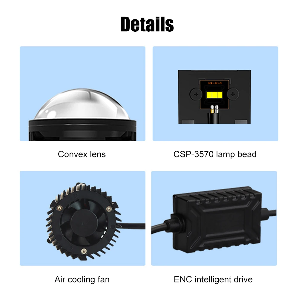 2 шт. Автомобильные светодиодные лампы H4 130 лм 12 В |