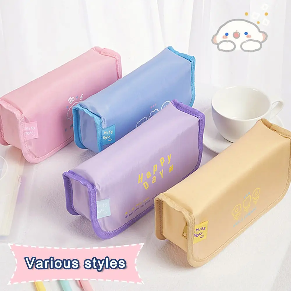 

Kawaii Large Capacity Stationery Box Stationery Bag Canvas School Storage Organizer Pouch Pencil Box Pencil Case