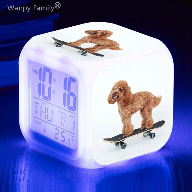 7color Change Multifunction Digital Clock Kids Room Small Night Light Desk Clock Gift For Child