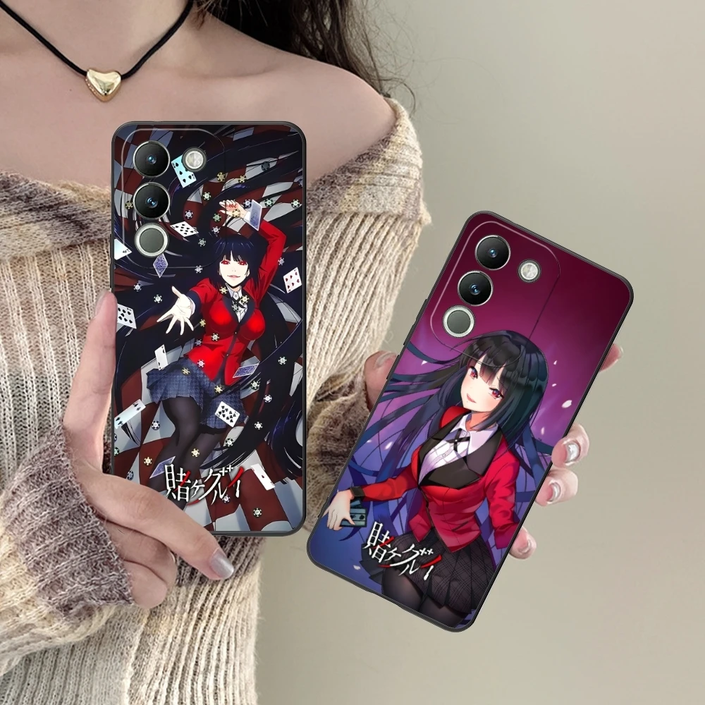 Kakegurui Yumeko Mobile Cell Phone Case for VIVO Y95 Y93 Y31 Y20 V19 V17 V15 Pro X60 NEX Black Soft Cover Shell