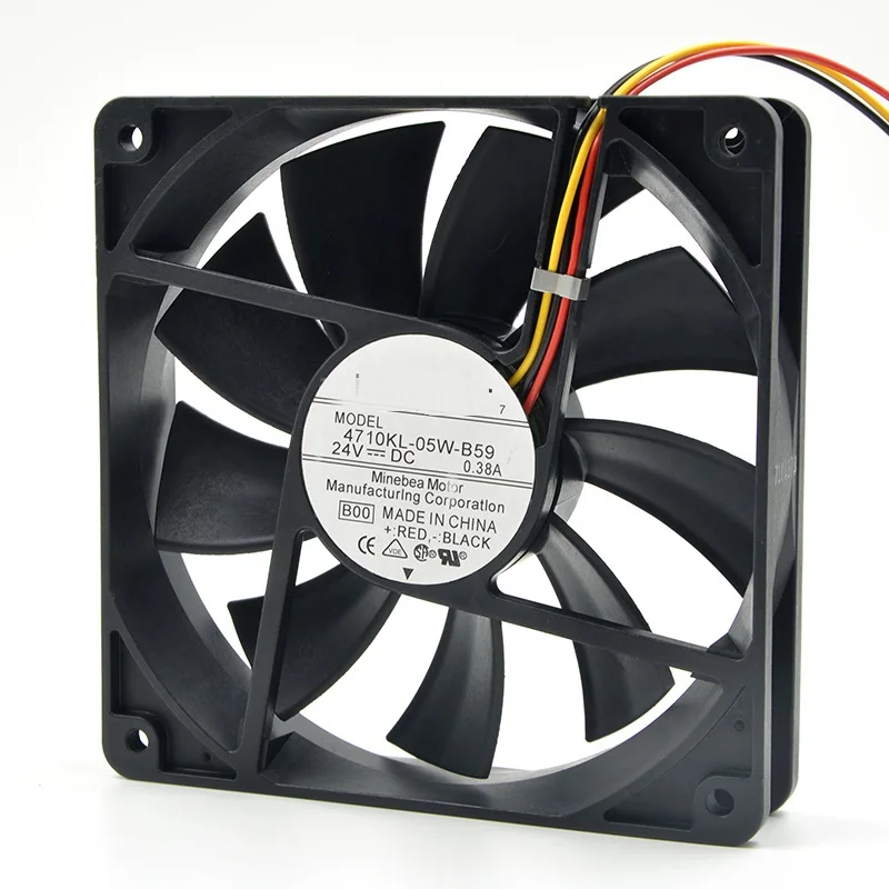 

New original 4710KL-05W-B59 120*120*25MM 12CM 24V 0.38A inverter 3-wire fan