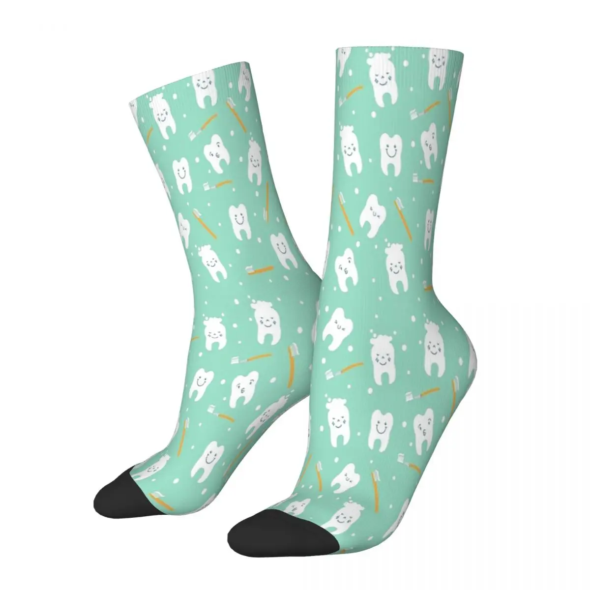 

Blue Tooth Teeth Dental Braces Stomatology Department Socks Male Mens Women Autumn Stockings Polyester