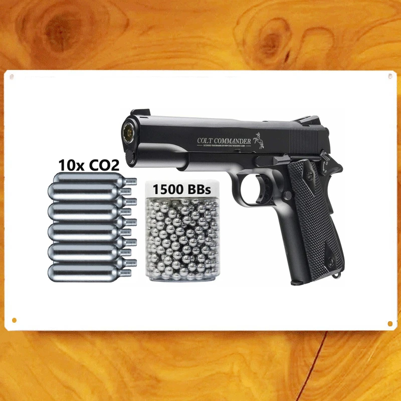 

New 2022 Bb Pistol Air Bullet Tin Sign Garage Bar Pub Wall Signs Vintage Metal Decorative Plaques Hand Plate Poster Craft Decor