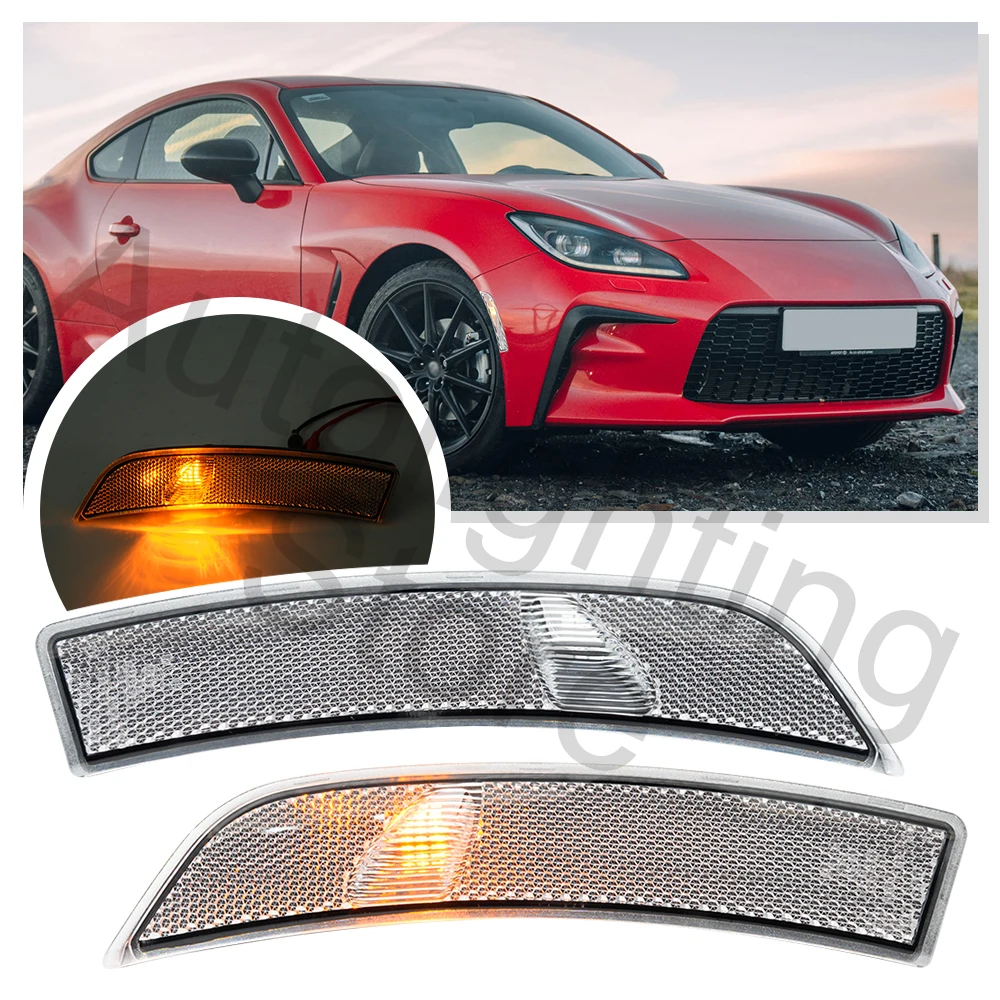

2 шт. для 2022 2023 + Toyota GR86 Subaru BRZ, передний бампер, фонарь поворота, боковой указатель поворота, canbus, IP67, водонепроницаемый