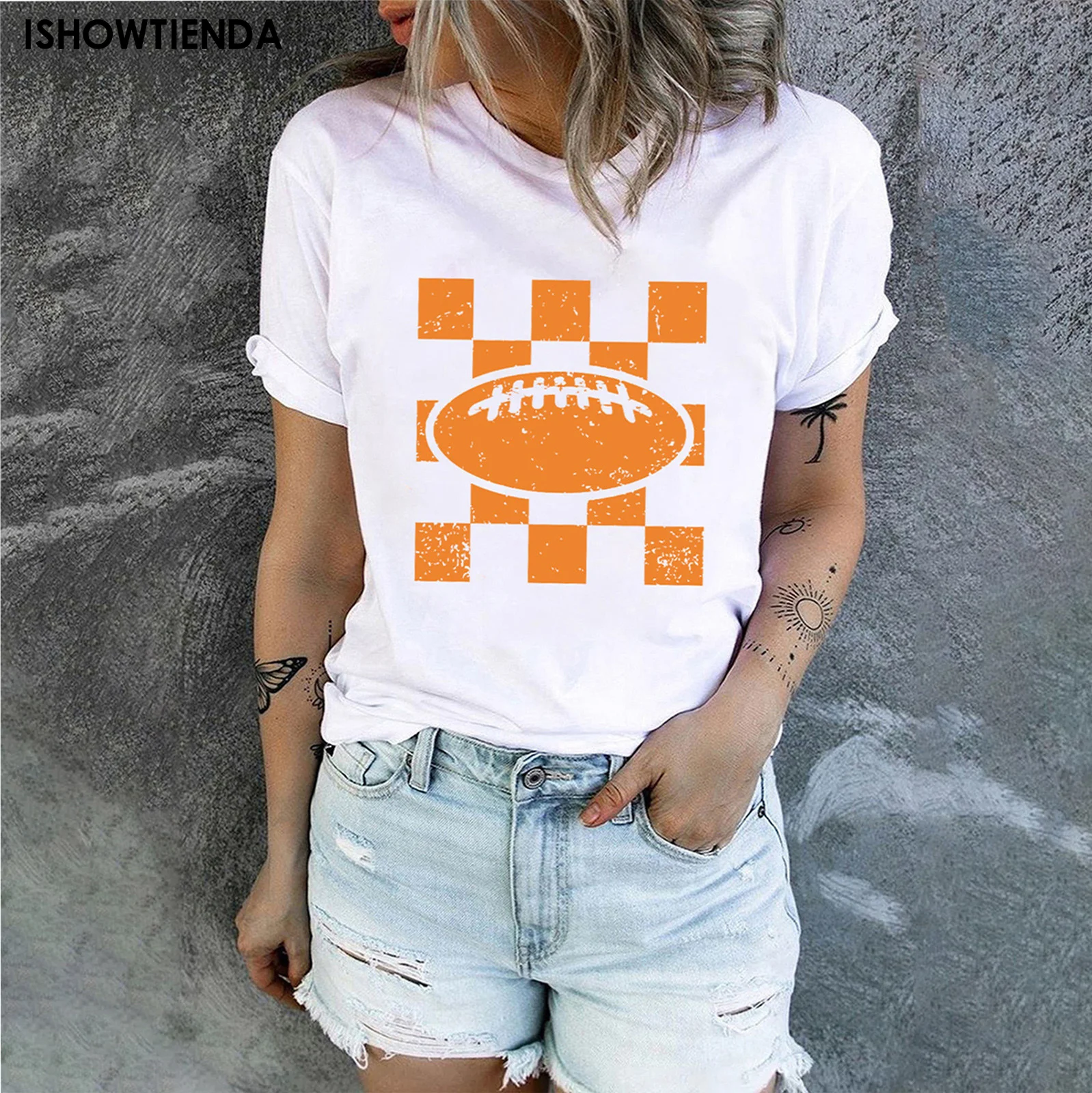 

Women Football Soccer Baseball Short Sleeve Summer Lady Womens Clothing Tops T-Shirt Shirt Tees Wear T Shirt roupas feminina
