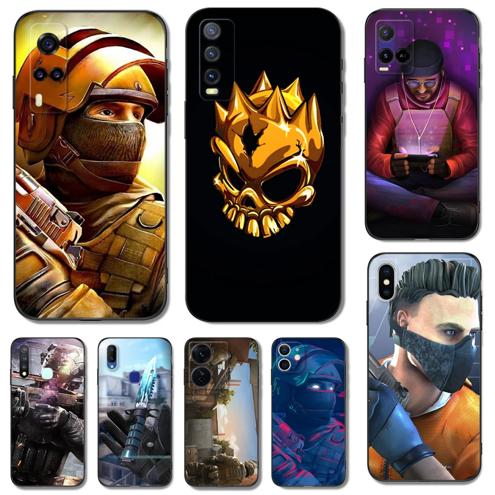 Черный чехол ТПУ для Vivo Y30 Y30G Y31 Y53S Y33 Y33S Y33T Y67 Y51 Y51S Y51A 2021 2022 2020 4G 5G Standoff 2