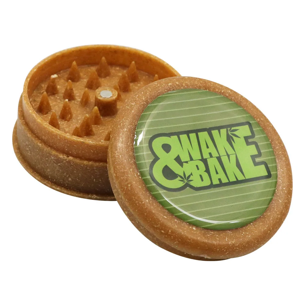 

New 60mm degradable linen material plastic smoke grinder 3-layer plastic grinder Plastic Grinder