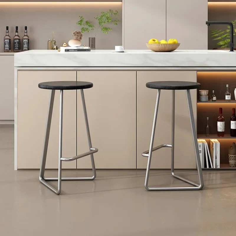 Роскошное круглое черное барное кресло уличный дизайн скандинавский ресепшн