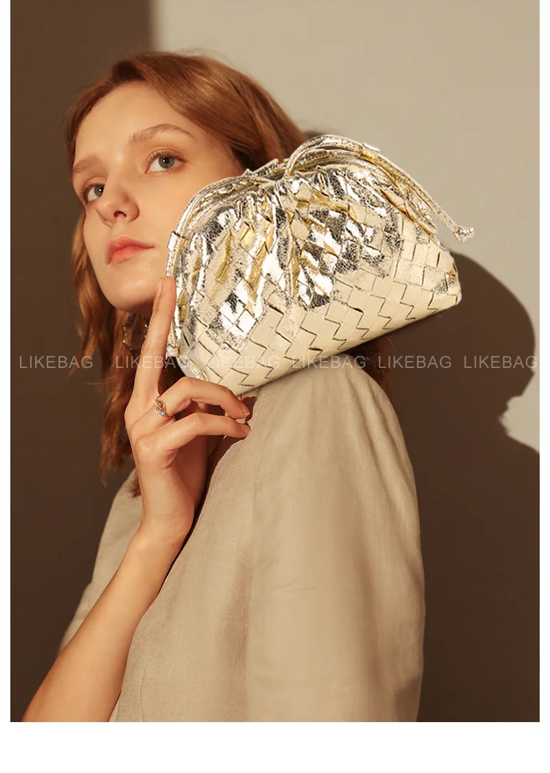 

Fashion 2023 new arrival female knot bag niche design woven cloud bag women single shoulder cross-body hand dumpling bag