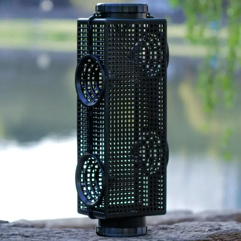 łapkę z 6-otworową prostokątną przynętą na ryby Przenośna klatka kraby Zagęszczone akcesoria wędkarskie do łapania śledzia Raki