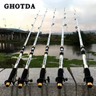 Спиннинговое удилище из углеродного волокна GHOTDA, 2,1-3,6 м, Телескопическое удилище для спиннинга, удобная впитывающая Пот ручка