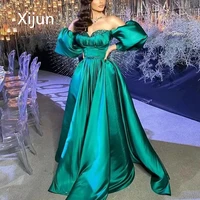 xijun gorgeous puffy sleeve evening dresses ruffled sweetheart dignified off the shoulder women prom gowns robes de soir%c3%a9e new