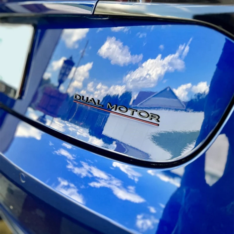 Для Tesla Model 3 Y X S Эмблема с двумя двигателями - 3D-наклейка двойным двигателем