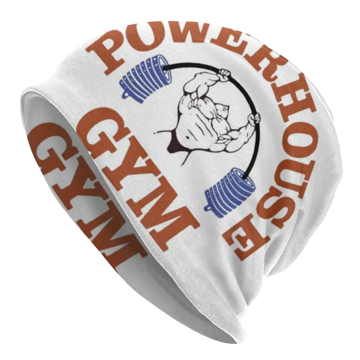 

Шапочки с логотипом хип-хоп Powerhouse для спортзала, облегающие шапки для женщин и мужчин, зимняя теплая облегающая шапка с напуском, шапка для б...