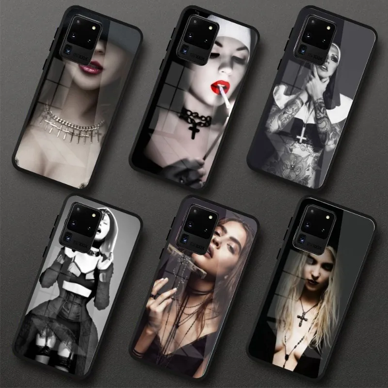 

Чехол для телефона Sexy Rebel Nuns чехол для телефона для Samung S23 S22 S21 Pro Ultra A13 A33 A53 NOTE 20