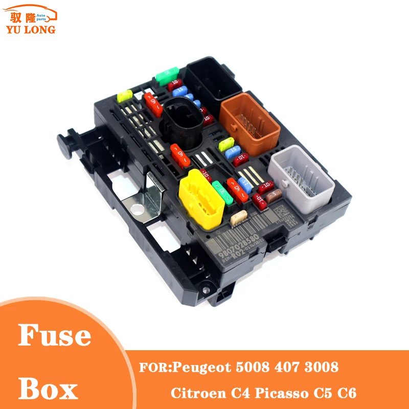 

Car Engine Computer Fuse Box For Peugeot 3008 407 5008 RCZ CITROEN C4 PICASSO C5 C6 BSM R02 R19 9807028580 Original Accessories