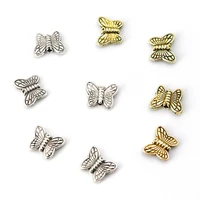 10 5x8 5 tibetan silver gold plated butterfly charm spacer loose metal beads for jewelry making finding accessories wholesale