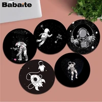 babaite space astronaut planet 22x22cm round office student gaming thickened writing pad non slip cushion mouse pad writing