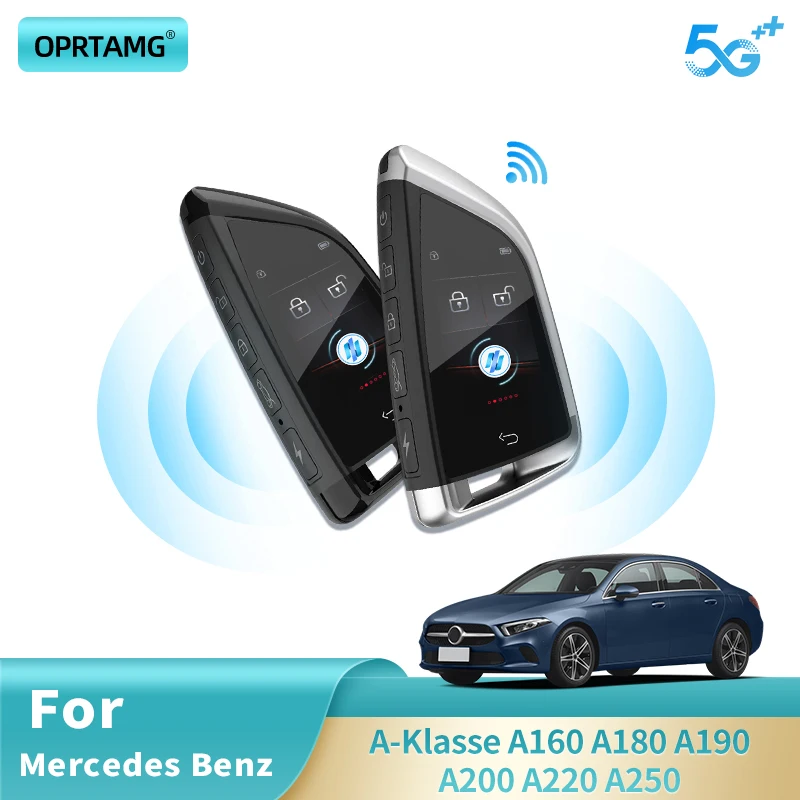 

OPRTAMG Car Smart LCD Key Accessories Keychain Key Case For Mercedes Benz A-Klasse A160 A180 A190 A200 A220 A250 2000 2001-2022