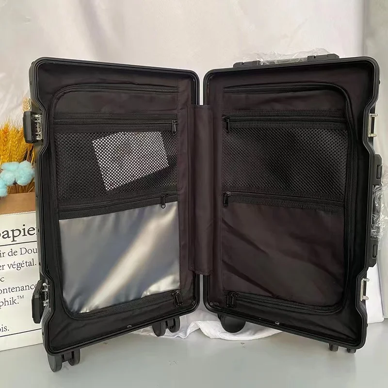 2022 New Suitcase Student Trolley Case 20/24 Inch Suitcase Aluminum Frame Storage