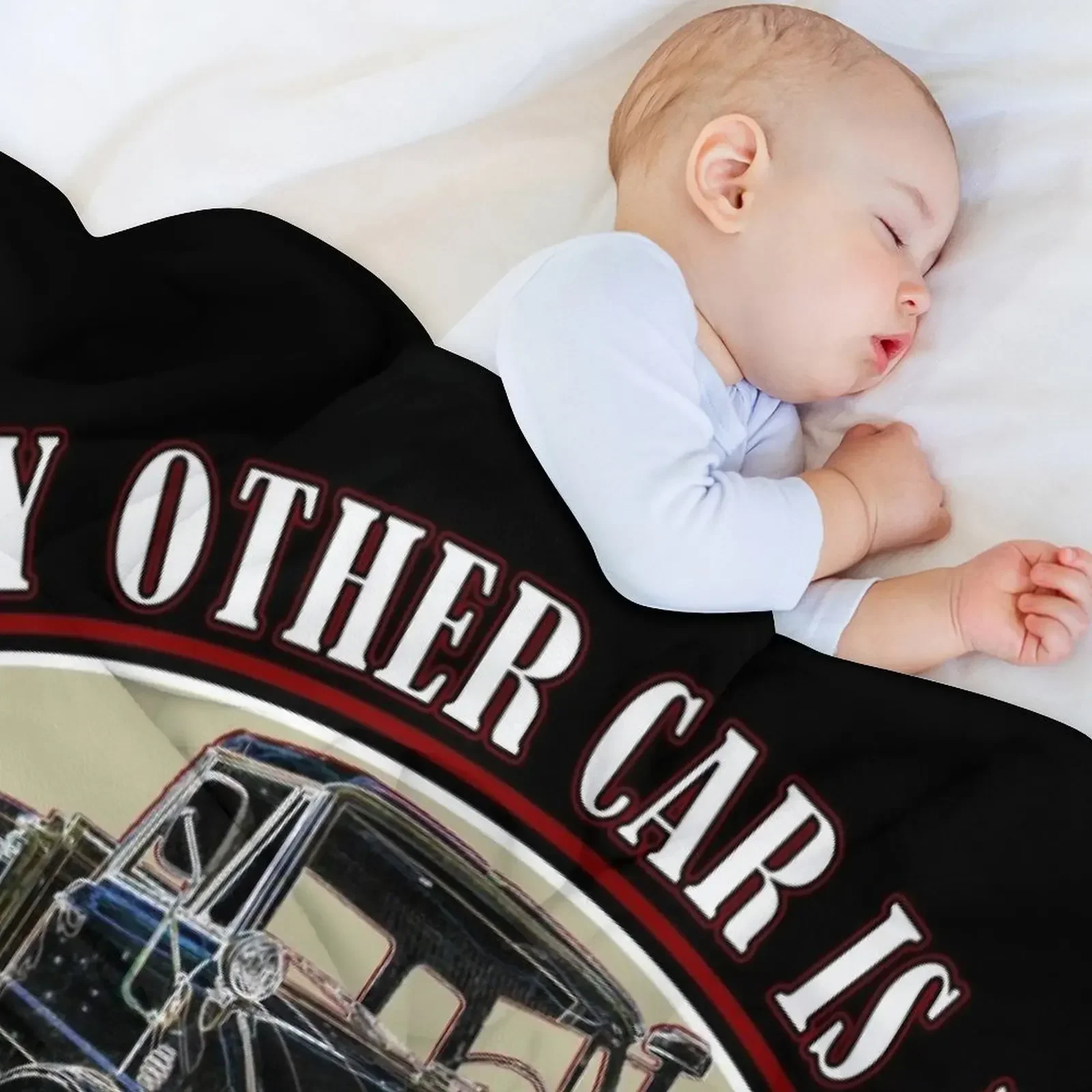 Мой другой автомобиль — UNIMOG (черный фон) Декоративные одеяла для путешествий