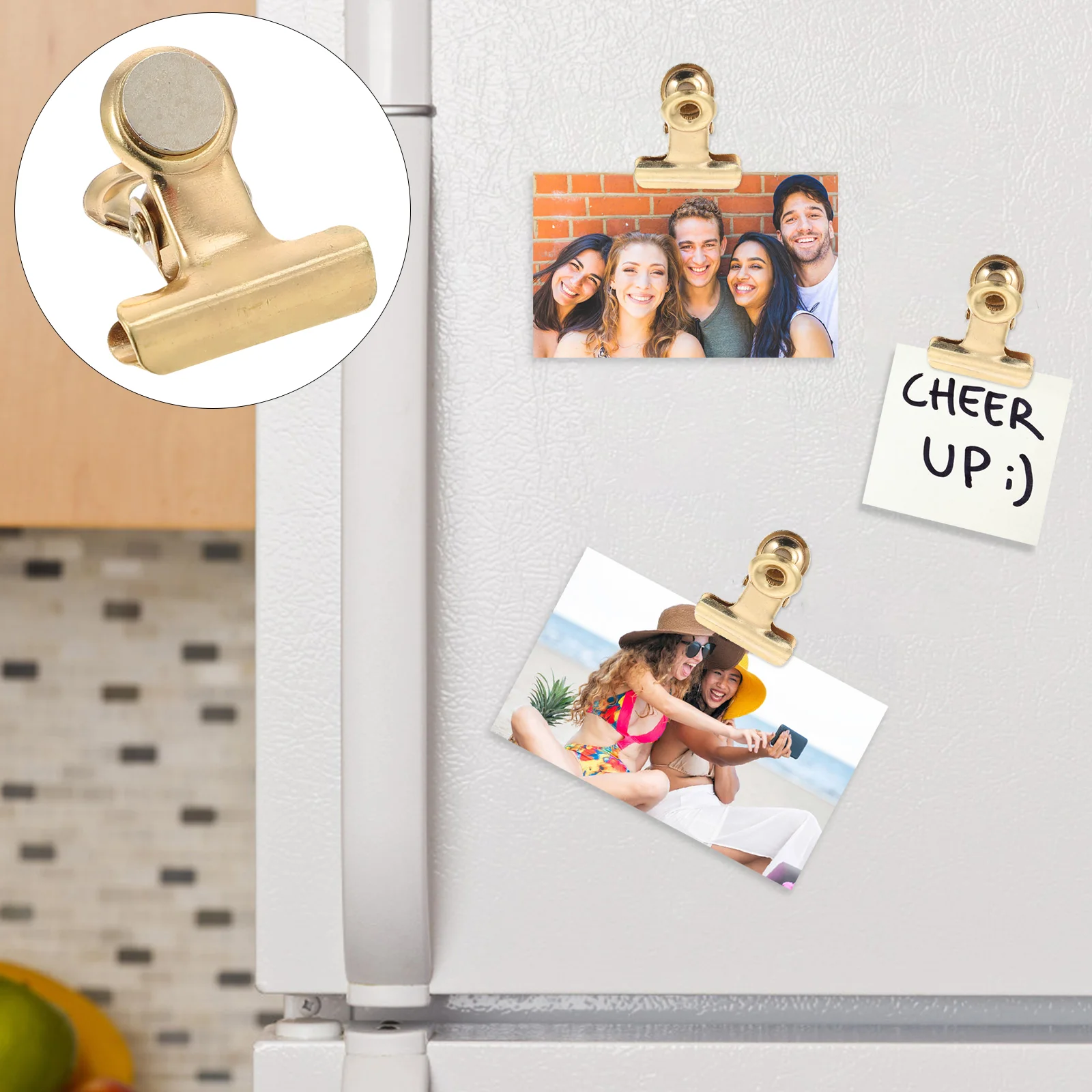 

10 Pcs Magnetic Clip Whiteboard Home Refrigerator Clips Fridge Stainless Steel Office Photo Display
