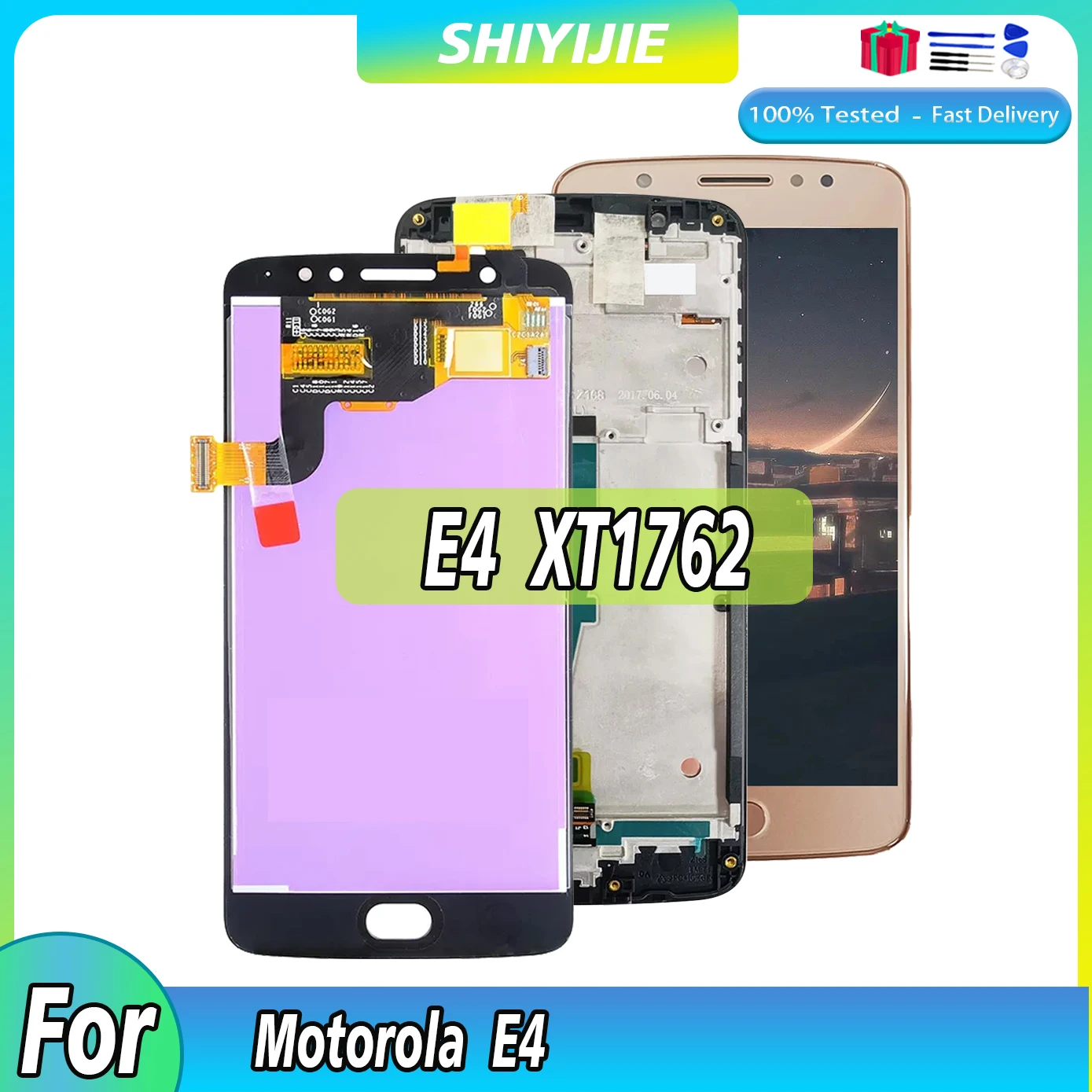 

LCD Display For Motorola E4 LCD Touch Screen Moto XT1762 XT1763 XT1766 LCD Screen Digitizer Complete Assembly