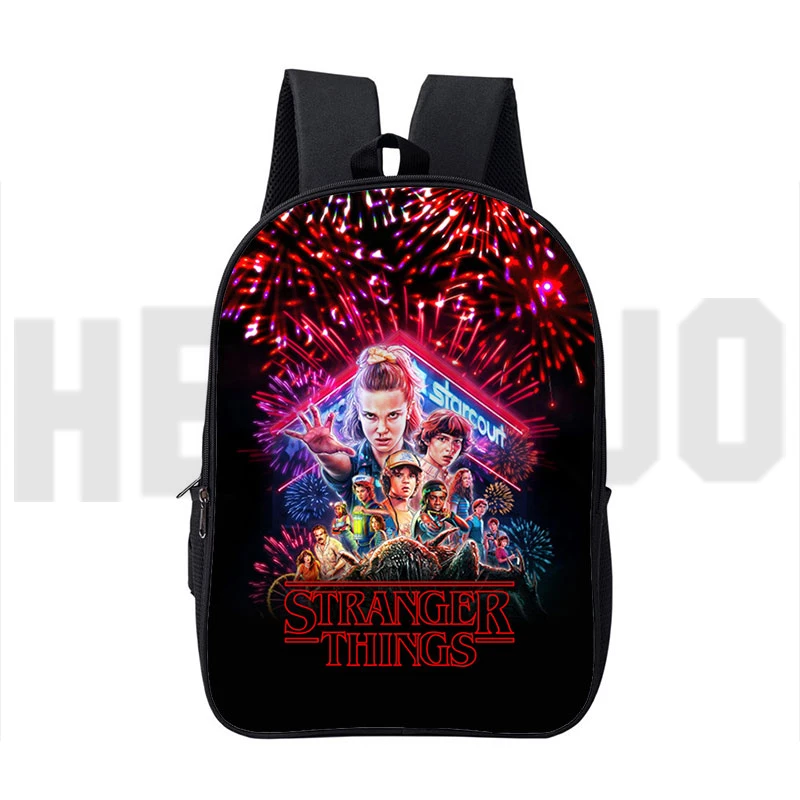 

New Arrivals Stranger Things Season 4 Backpacks Teens Travel Softback Bag 16 Inch Zipper Anime Children School Bags for Girls