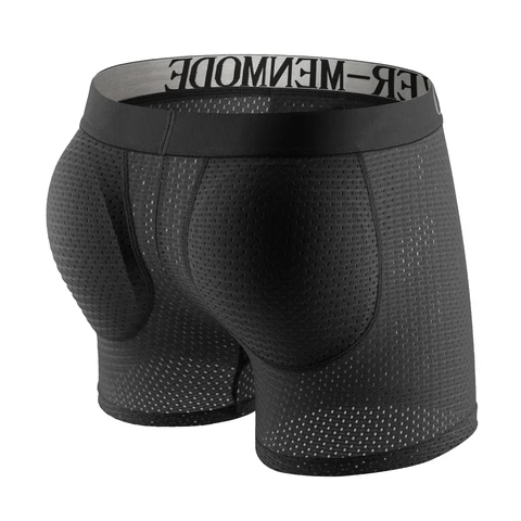 Menmode Clever-MenMode Sexy Men Sexy Roupa Roupa Esquilista Curto Boxer Liftter Butt Boxershorts Push Up Pad Pad Penis Bolsa de bolsa